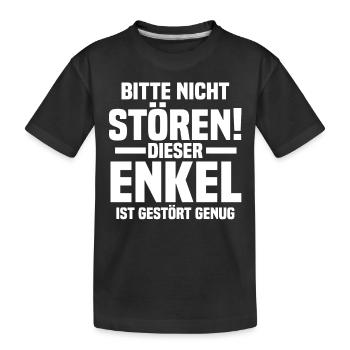 Enkel - Kinder Premium Bio T-Shirt - Schwarz - Vorne