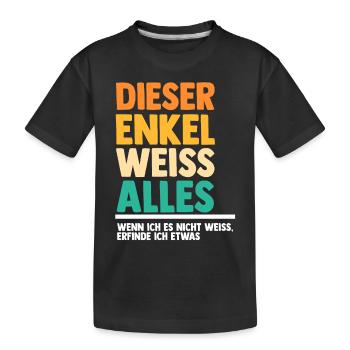 Enkel - Kinder Premium Bio T-Shirt - Schwarz - Vorne