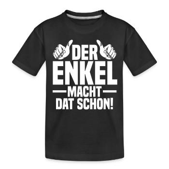 Enkel - Kinder Premium Bio T-Shirt - Schwarz - Vorne