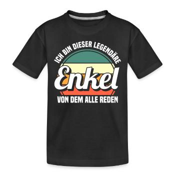 Enkel - Kinder Premium Bio T-Shirt - Schwarz - Vorne