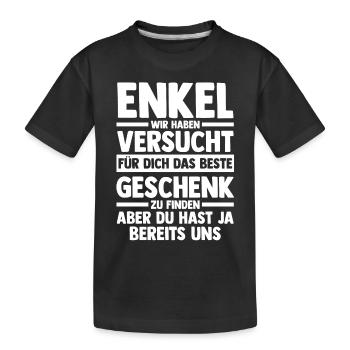 Enkel - Kinder Premium Bio T-Shirt - Schwarz - Vorne