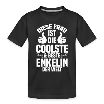 Enkelin - Kinder Premium Bio T-Shirt - Schwarz - Vorne