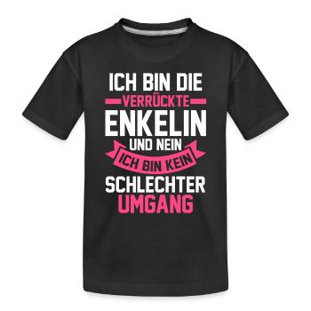 Enkelin - Kinder Premium Bio T-Shirt - Schwarz - Vorne