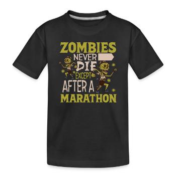 Horror Zombie Runner Half Marathon Running Jogging - Kinder Premium Bio T-Shirt - Schwarz - Vorne