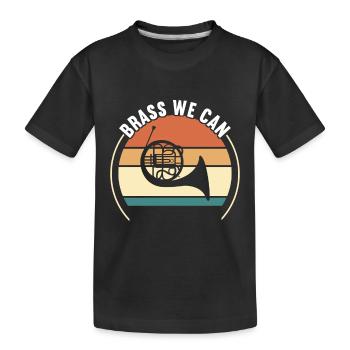 Cuivre à cor - T-shirt bio Premium Enfant - noir - Devant