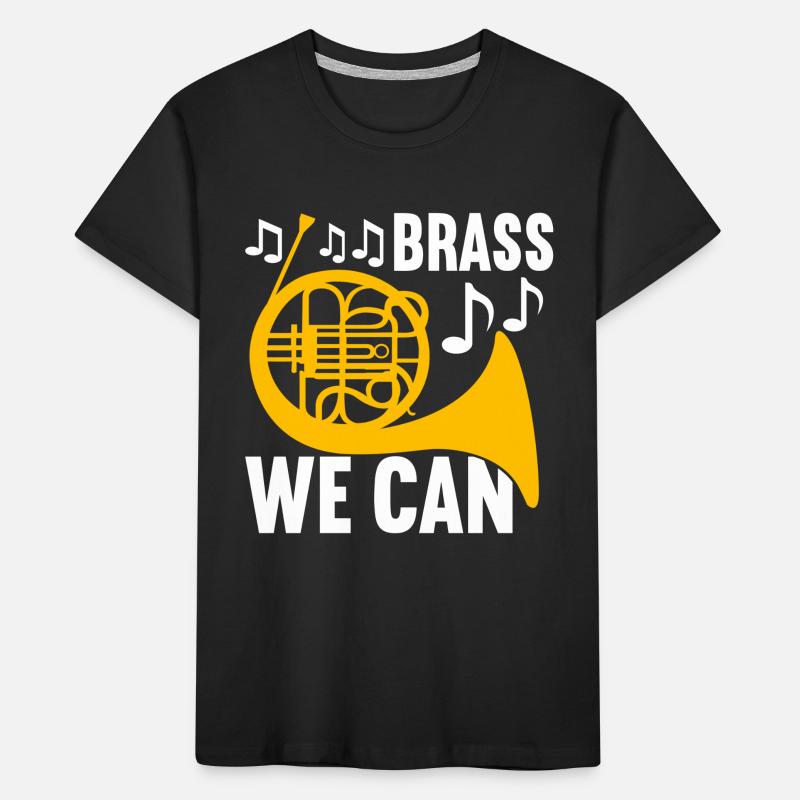 Horn Brass Instrument Kids' Premium Organic T-Shirt