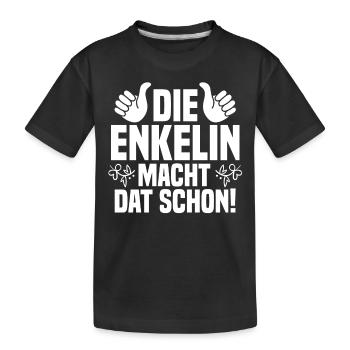 Enkelin - Kinder Premium Bio T-Shirt - Schwarz - Vorne