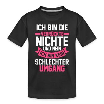Nichte - Kinder Premium Bio T-Shirt - Schwarz - Vorne