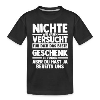Nichte - Kinder Premium Bio T-Shirt - Schwarz - Vorne