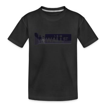 NY Stock Exchange Bull - Kinder Premium Bio T-Shirt - Schwarz - Vorne