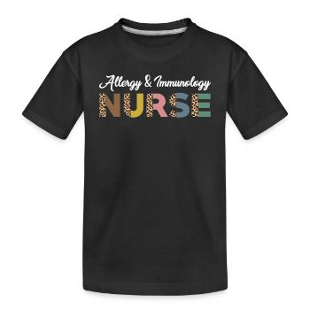 Allergie- und Immunologie Krankenschwester - Kinder Premium Bio T-Shirt - Schwarz - Vorne