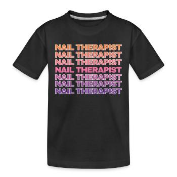 Nageltherapeutin Lustig Nailart Nail Tech - Kinder Premium Bio T-Shirt - Schwarz - Vorne