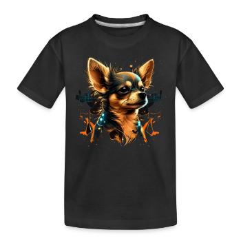 Chihuahua - Electronic Music Techno Festival - Kids' Premium Organic T-Shirt - black - Front