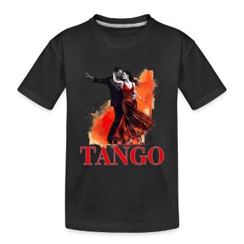 Tango Tanz für einen Tango Tänzer Tänzerinnen - Kinder Premium Bio T-Shirt - Schwarz - Vorne