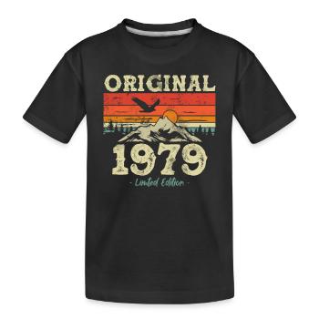 Vintage 1979 Geschenk - Kinder Premium Bio T-Shirt - Schwarz - Vorne