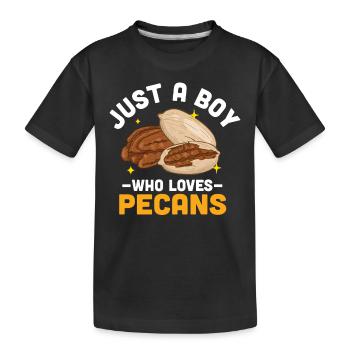 Pecannüsse Nüsse Geschenk - Kinder Premium Bio T-Shirt - Schwarz - Vorne