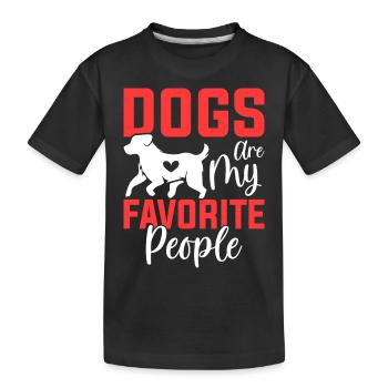 Dogs are my dearest people - Kids' Premium Organic T-Shirt - black - Front