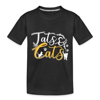 Tats & Katzen - Kinder Premium Bio T-Shirt - Schwarz - Vorne