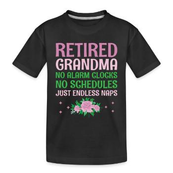 Bäckerei Rentner Oma Rentner Pension Baker Pas - Kinder Premium Bio T-Shirt - Schwarz - Vorne