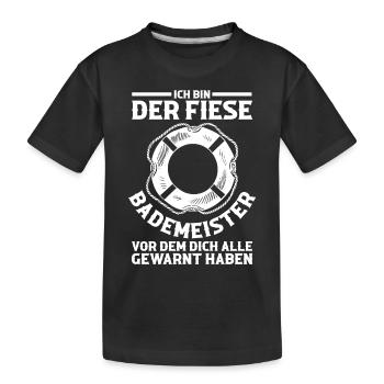 Rettungsschwimmer Bademeister - Kinder Premium Bio T-Shirt - Schwarz - Vorne