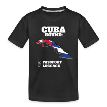 Cuba Bound Country Travel Cuban Flag Vacation - Kinder Premium Bio T-Shirt - Schwarz - Vorne