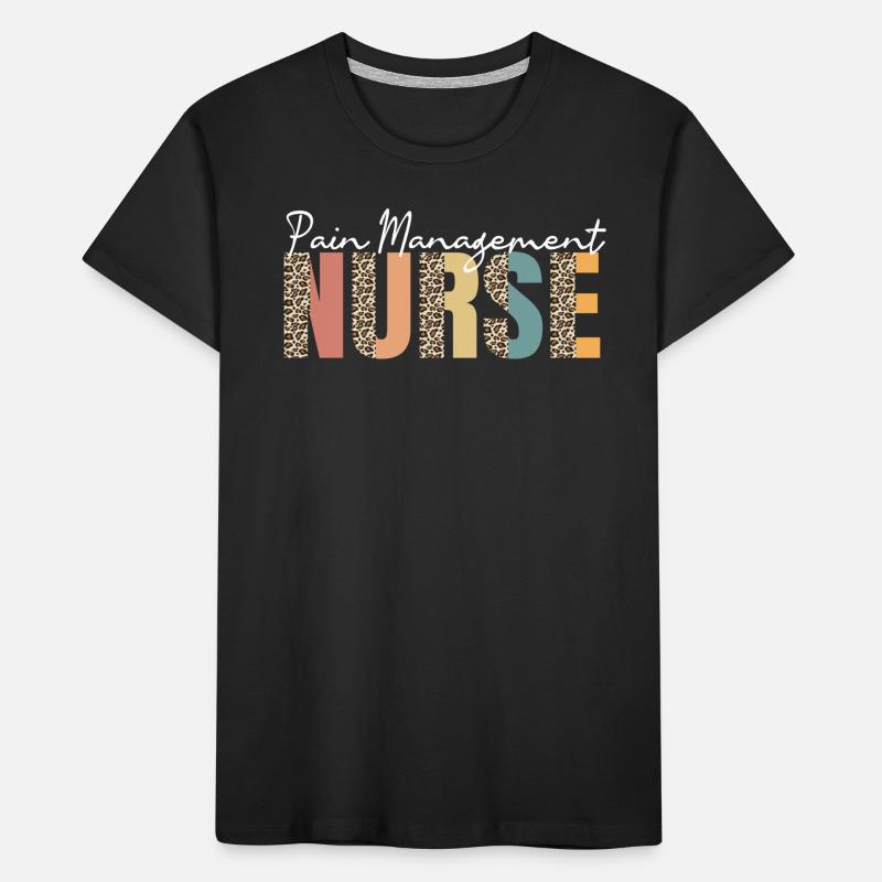 Pain Therapy Nurse Leopard Pattern Kids' Premium Organic T-Shirt