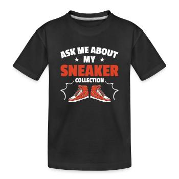 Shoe Collector Sneaker Collector Sneakerhead - Kids' Premium Organic T-Shirt - black - Front