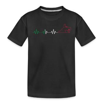 Reining Horse & Western Rider Western Riding - Kids' Premium Organic T-Shirt - black - Front