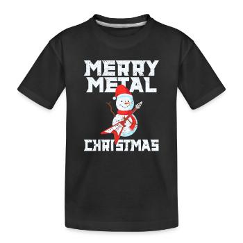 Joyeux Heavy Metal Fan Noël Funny Snow - T-shirt bio Premium Enfant - noir - Devant