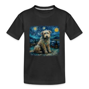 Bolonka Zwetna Van gogh starry night - Kids' Premium Organic T-Shirt - black - Front