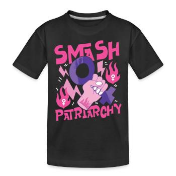 Feminist Smash Patriarchy - Kids' Premium Organic T-Shirt - black - Front