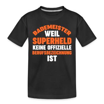 Rettungsschwimmer Bademeister - Kinder Premium Bio T-Shirt - Schwarz - Vorne