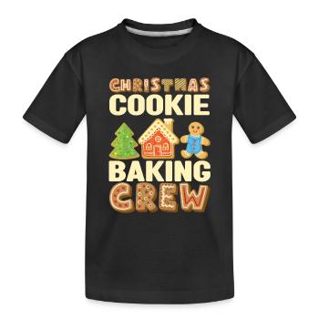 Weihnachtsplätzchenbacken Crew Traditioneller - Kinder Premium Bio T-Shirt - Schwarz - Vorne