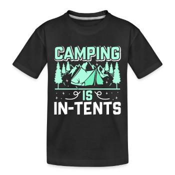 Zelten Ist In-Zelten - Kinder Premium Bio T-Shirt - Schwarz - Vorne
