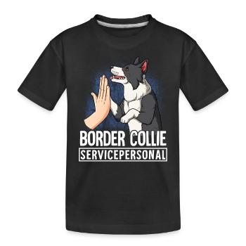 Border Collie - T-shirt bio Premium Enfant - noir - Devant
