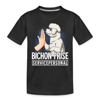 Bichon Frise - T-shirt bio Premium Enfant - noir - Devant
