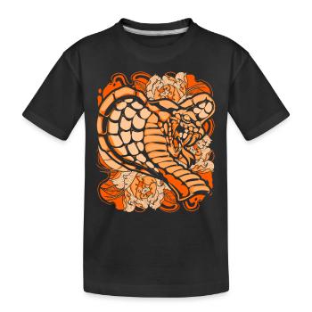 Reptile Snake Predator Gift Animal Cobra - Kids' Premium Organic T-Shirt - black - Front