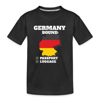Allemagne Pays Voyage Drapeau Allemand Vacances - T-shirt bio Premium Enfant - noir - Devant