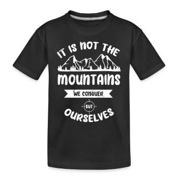 Hiking Mountains Mountains Mountaineering - Kids' Premium Organic T-Shirt - black - Front
