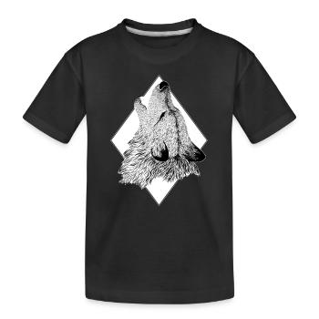 Vierbeiner Wauwau Rüde Hundebesitzer Wolfshund - Kinder Premium Bio T-Shirt - Schwarz - Vorne