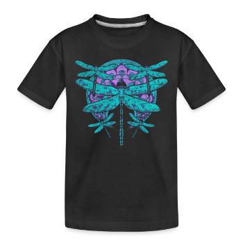 Animal Lover Cadeau Pretty Mandala Dragonfly - T-shirt bio Premium Enfant - noir - Devant