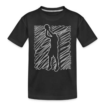 Basketball Basketballer - Kinder Premium Bio T-Shirt - Schwarz - Vorne