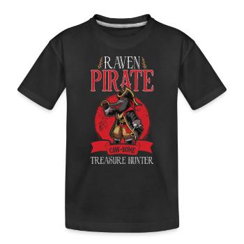 Corbeau Pirate Bateau Pirate Pirate Pirate Capitaine Pirate - T-shirt bio Premium Enfant - noir - Devant