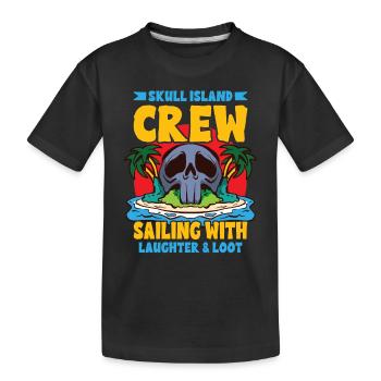 Drôle d’horreur Pirate Bateau Pirate Capitaine Pirate - T-shirt bio Premium Enfant - noir - Devant