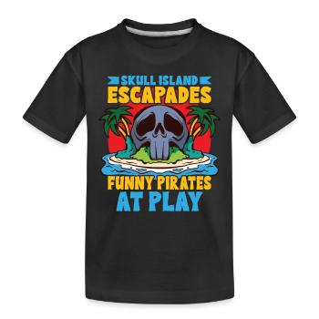 Drôle d’horreur Pirate Bateau Pirate Capitaine Pirate - T-shirt bio Premium Enfant - noir - Devant