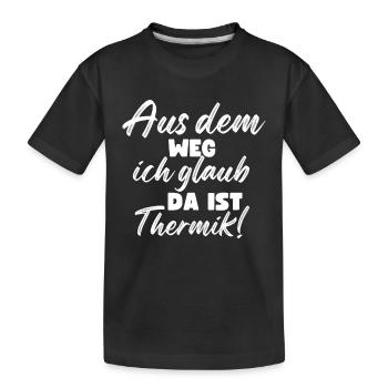 Ich Glaub Da ist Thermik RC Segelflieger - Kinder Premium Bio T-Shirt - Schwarz - Vorne