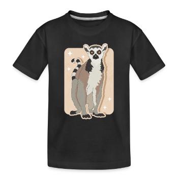 Lémuriens à queue annelée Cadeau de lémuriens à queue annelée - T-shirt bio Premium Enfant - noir - Devant