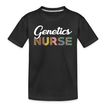 Infirmière génétique Léopard Empreinte - T-shirt bio Premium Enfant - noir - Devant