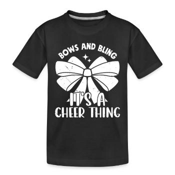 Bows & Bling It’s A Cheer Thing Cheerleading Cheer - T-shirt bio Premium Enfant - noir - Devant