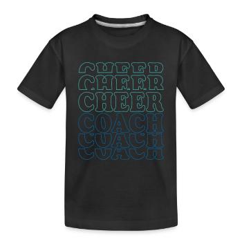 Cheer Coach Cheerleading Cheerleader - Kinder Premium Bio T-Shirt - Schwarz - Vorne